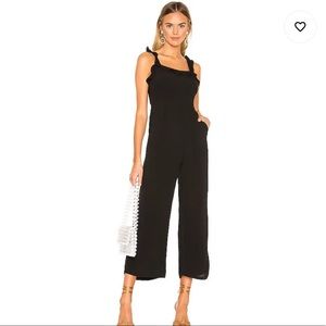 Superdown Victoria Ruffle Jumpsuit in Black
